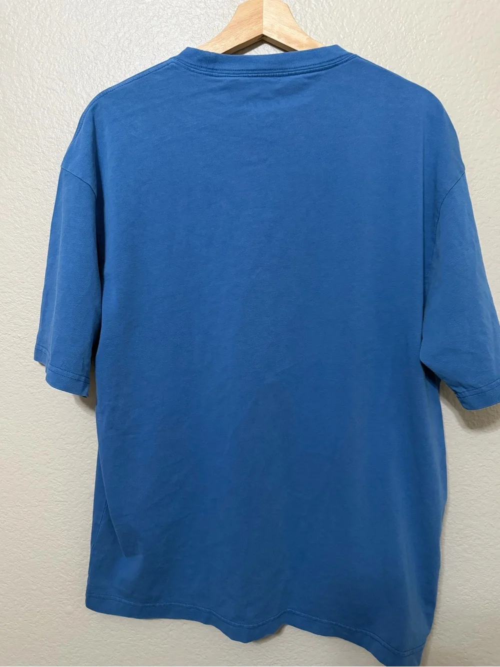 Jordan Blue Short-Sleeve Logo Patch Crewneck Tee Oversized Fit Size S